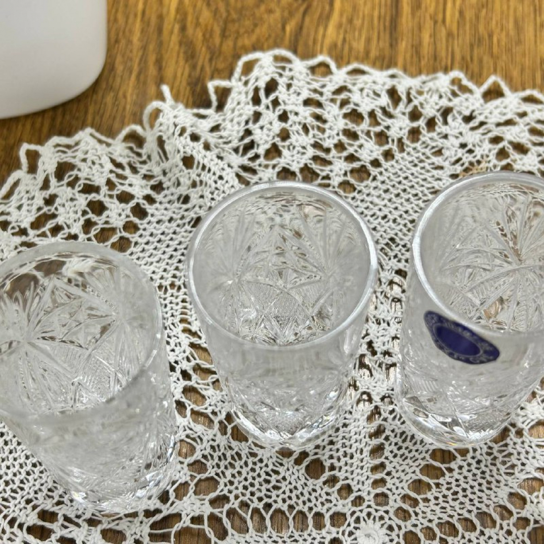 Набор стопок из хрусталя Гусевской ХЗ, рисунок от формы, этикетки. Цена за 6шт. Картинка 5